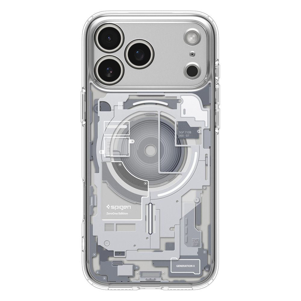 MagSafe Hülle für Apple iPhone 17 Pro, Spigen, Ultra Hybrid Zero One, Weiß ACS10351