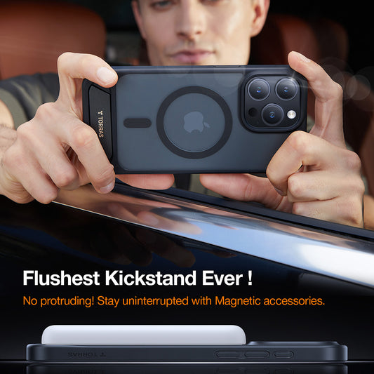 MagSafe Hülle für Apple iPhone 17 Pro, Torras, Pstand, Schwarz