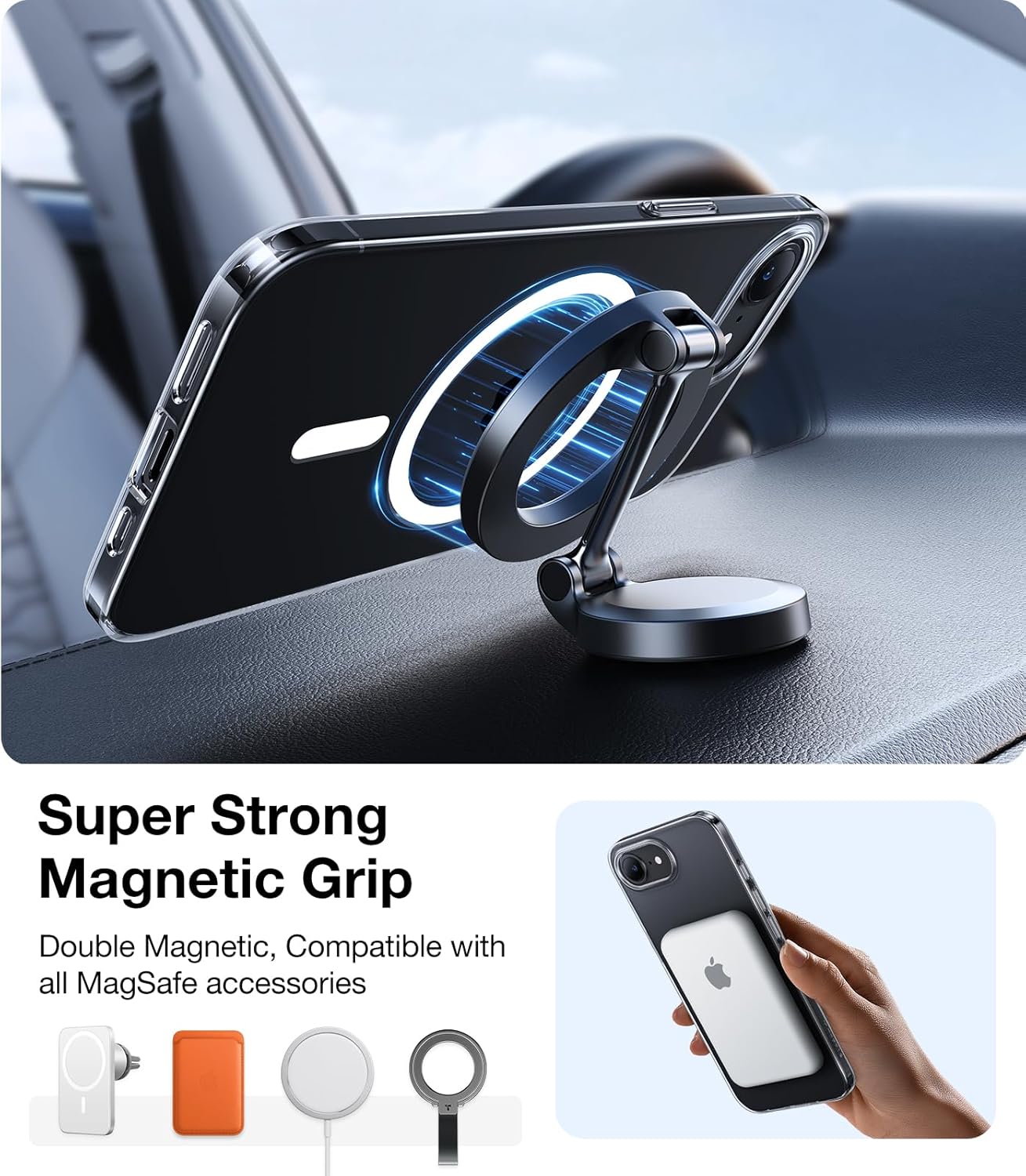 MagSafe Hülle für Apple iPhone 17 Pro, Torras, SlimFit, Transparent