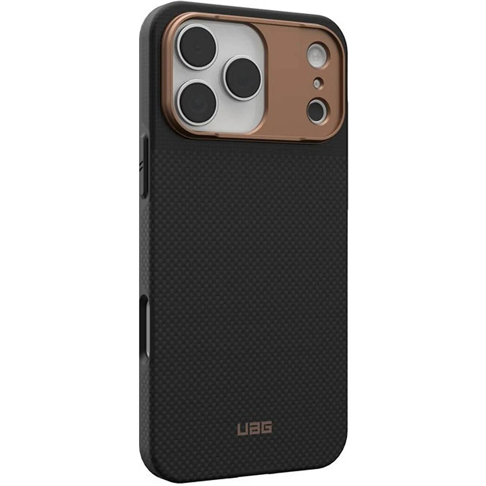 MagSafe-Hülle für Apple iPhone 17 Pro, Urban Armor Gear, Fibr Armr, Schwarz Bronze