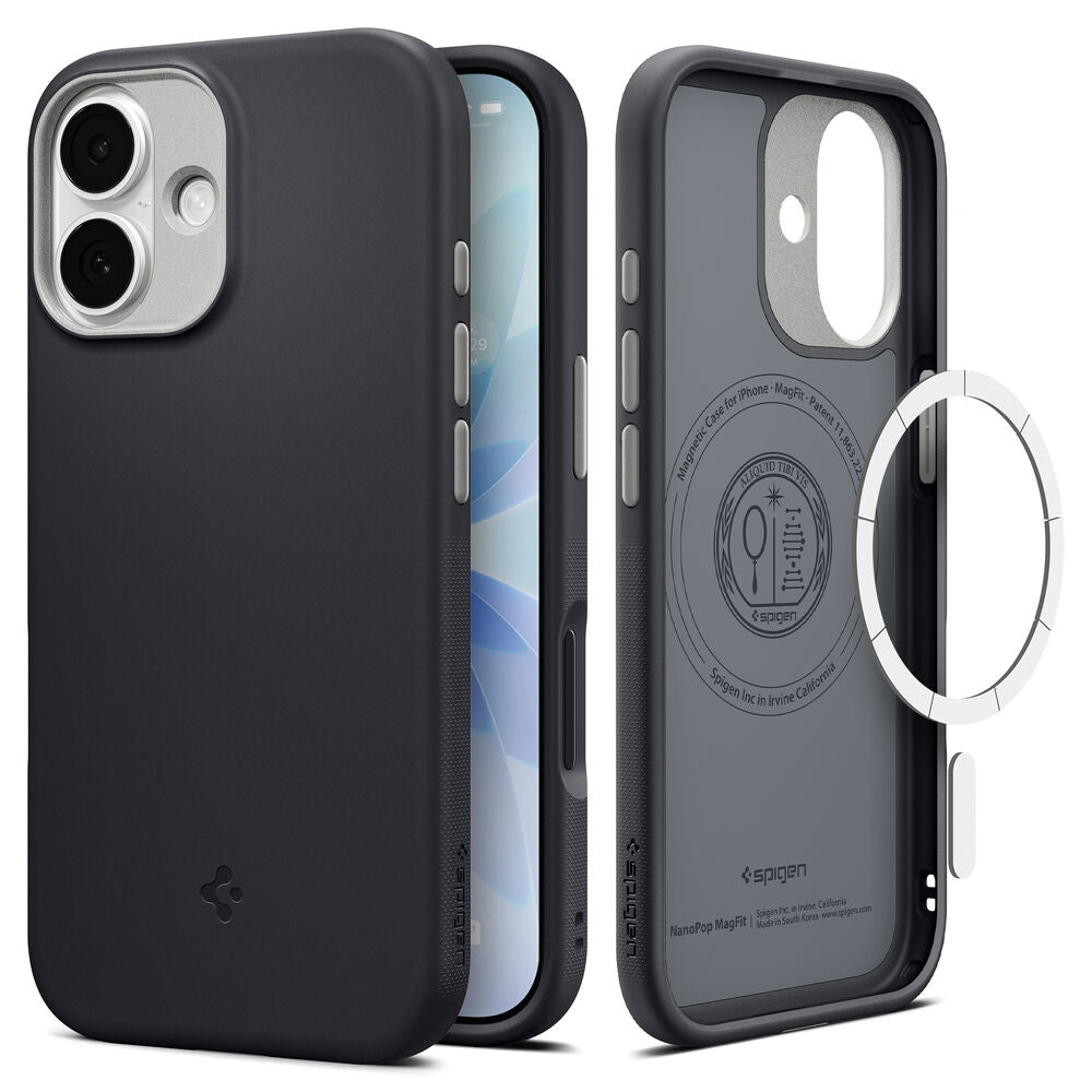 MagSafe Hülle für Apple iPhone 17, Spigen, Caseology Nano Pop, Schwarz ACS10366