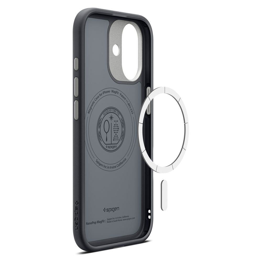 MagSafe Hülle für Apple iPhone 17, Spigen, Caseology Nano Pop, Schwarz ACS10366