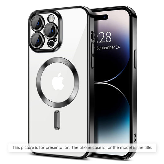 MagSafe Case for Apple iPhone 17, Techsuit, Luxury Crystal, Black