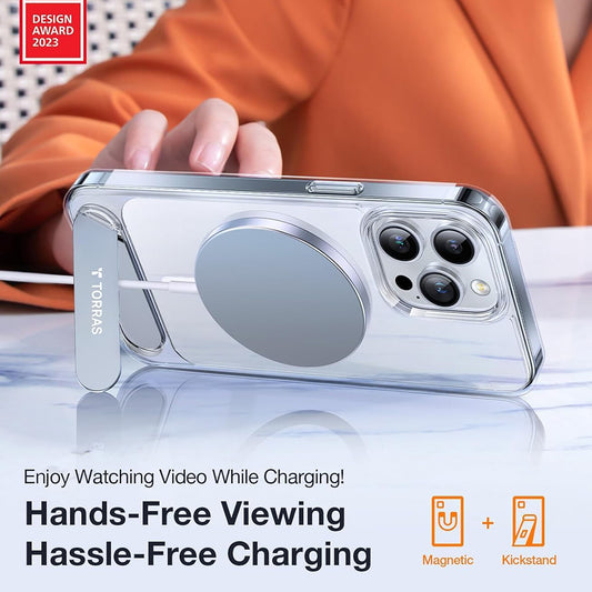 MagSafe Hülle für Apple iPhone 17, Torras, Pstand, Transparent