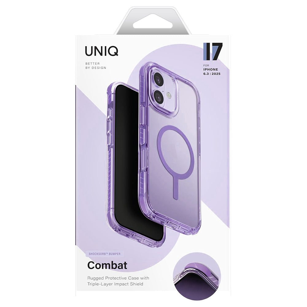 MagSafe Hülle für Apple iPhone 17, UNIQ, Combat MagClick, Schwarz