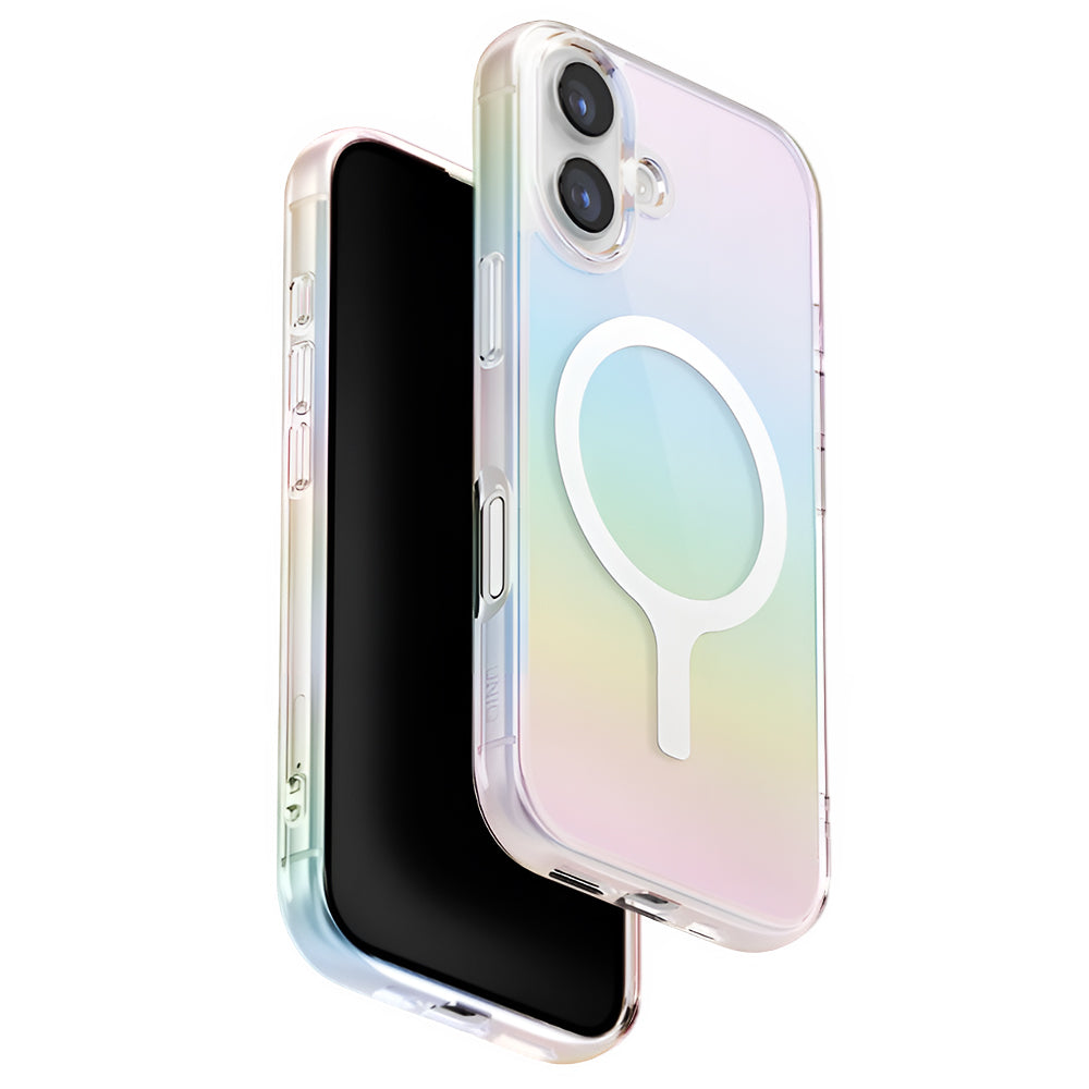 MagSafe Hülle für Apple iPhone 17, UNIQ, Iridescia MagClick, Mehrfarbig