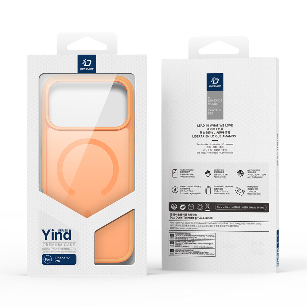 MagSafe-Hülle für Apple iPhone 18 Pro / 17 Pro, DUX DUCIS, Yind, Orange