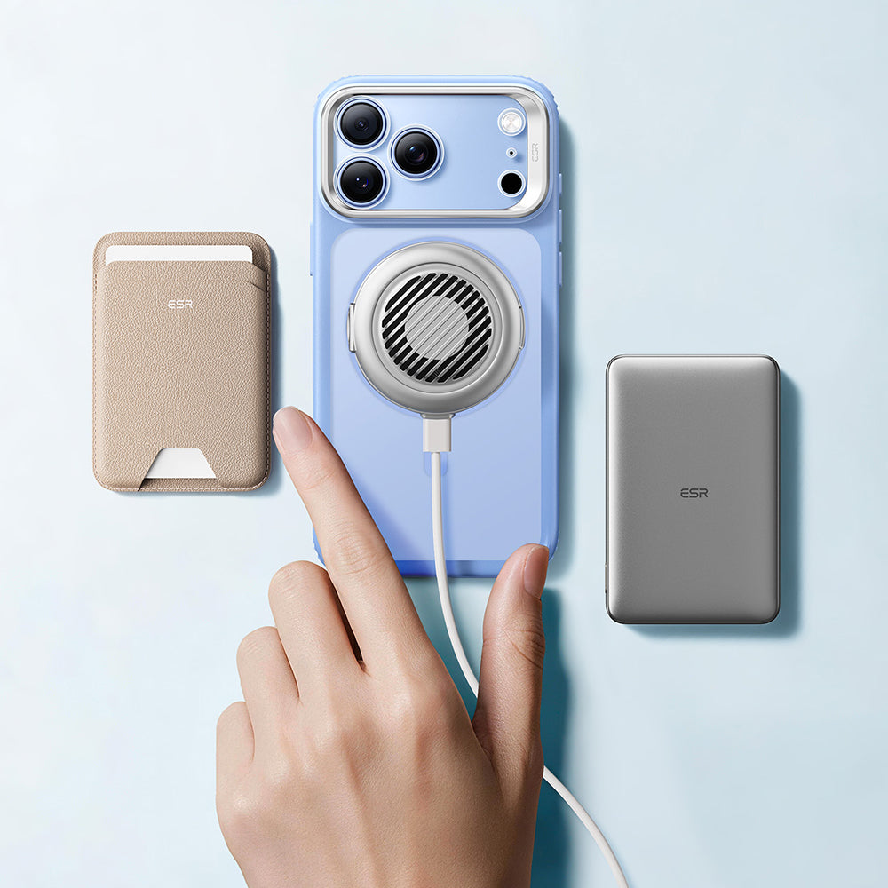 MagSafe-Hülle für Apple iPhone 18 Pro / 17 Pro, ESR, Classic Hybrid Kickstand, Satin Blau