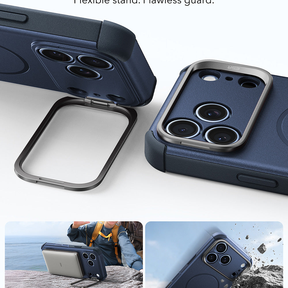 MagSafe Case for Apple iPhone 18 Pro / 17 Pro, ESR, Cyber Armor Kickstand, Blue