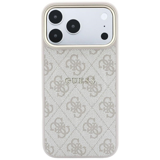 MagSafe-Hülle für Apple iPhone 18 Pro / 17 Pro, Guess, 4G Embossed Classic, Rosa