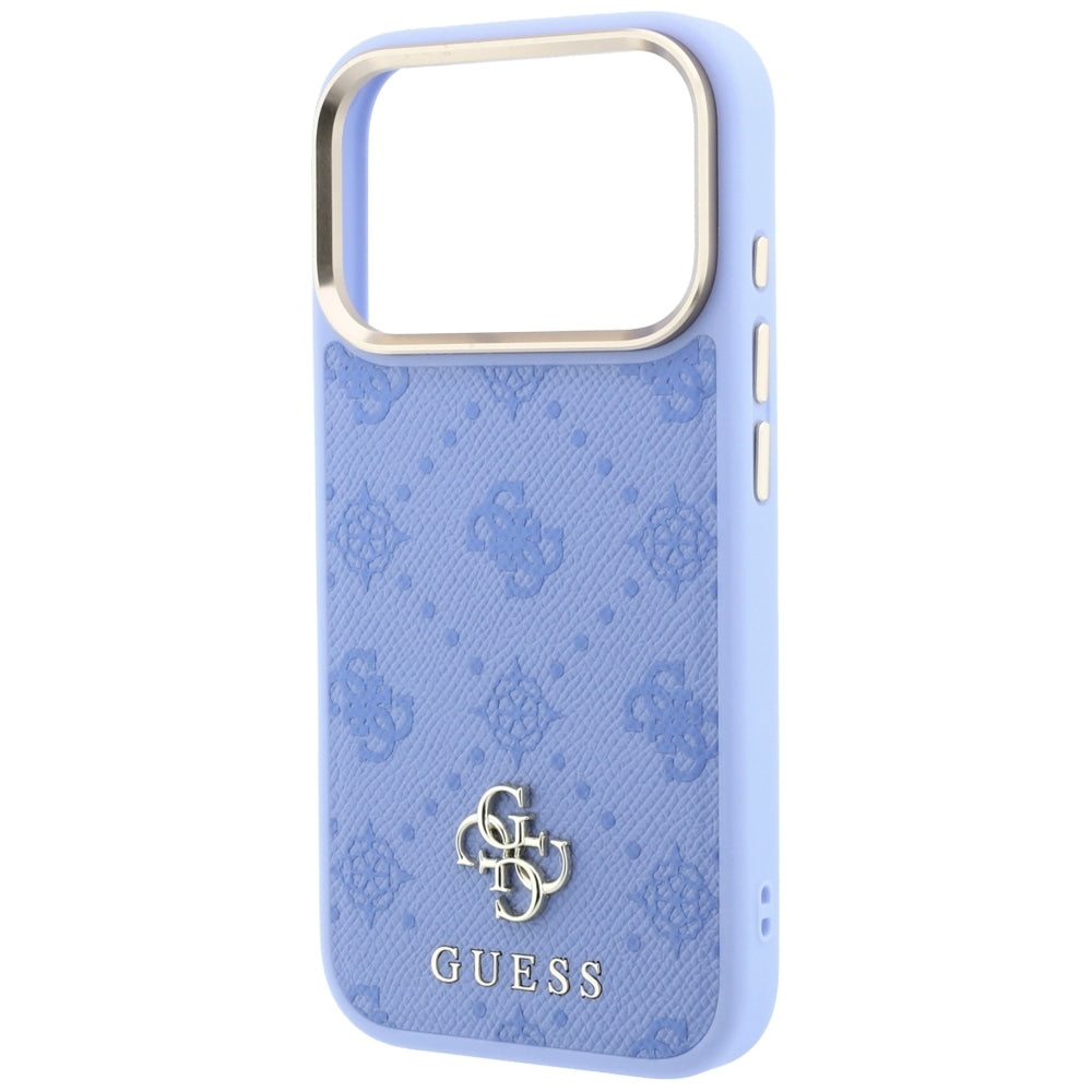 MagSafe-Hülle für Apple iPhone 18 Pro / 17 Pro, Guess, Peony 4G Small Logo, Blau