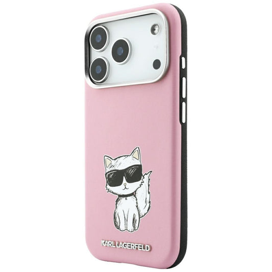 MagSafe-Hülle für Apple iPhone 18 Pro / 17 Pro, Karl Lagerfeld, Choupette Sketch, Rosa