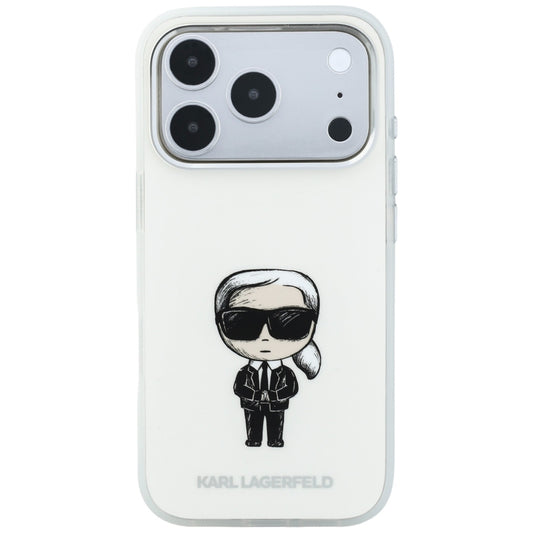 MagSafe-Hülle für Apple iPhone 18 Pro / 17 Pro, Karl Lagerfeld, HC IML Ikonik Sketch Print, Beige