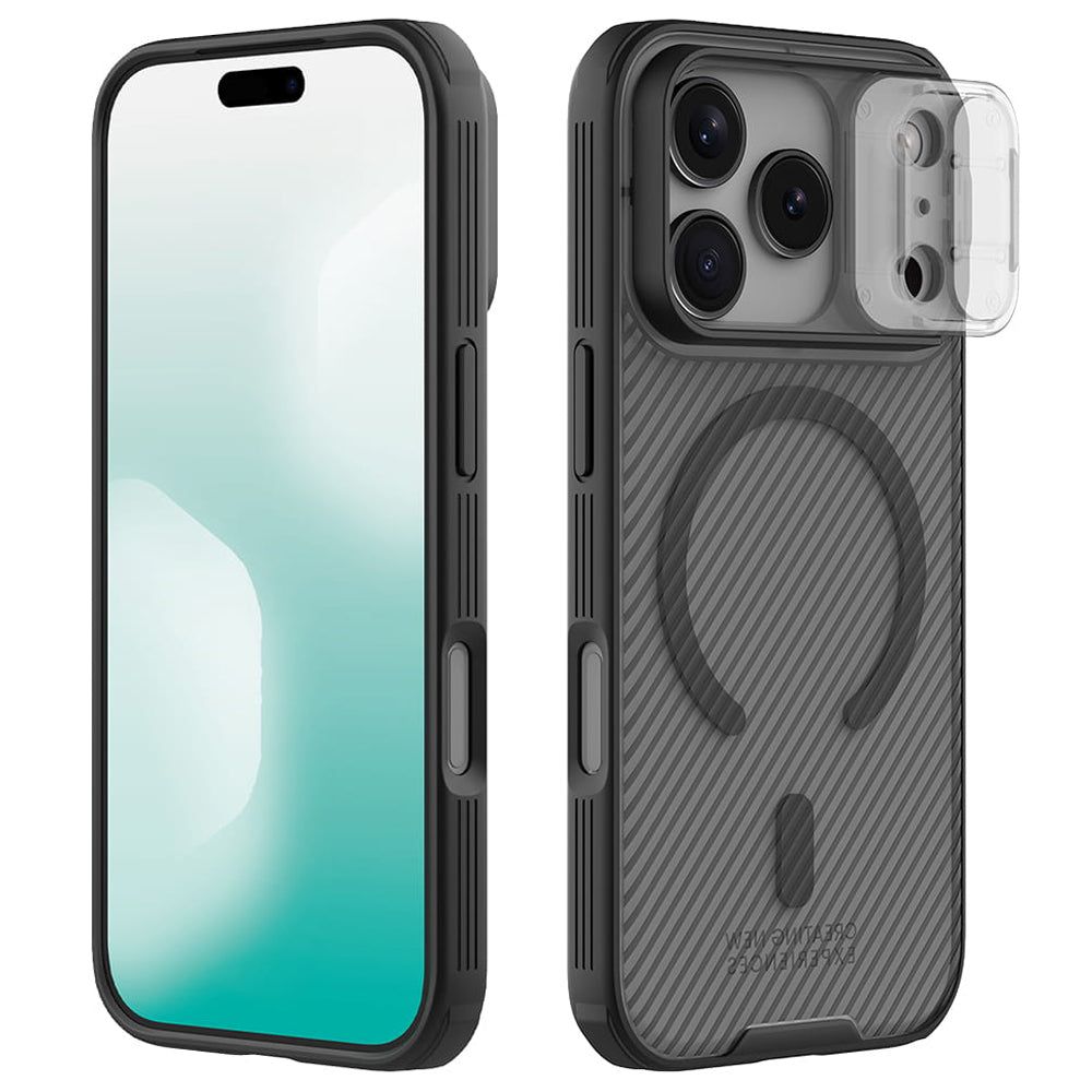 MagSafe-Hülle für Apple iPhone 18 Pro / 17 Pro, Nillkin, CamShield Pro, Schwarz Transparent