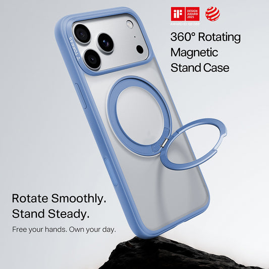 MagSafe-Hülle für Apple iPhone 18 Pro / 17 Pro, Torras, Ostand O1 Guardian, Blau