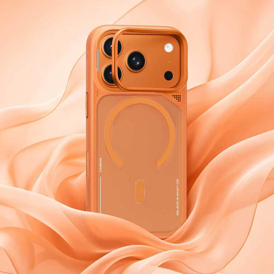 MagSafe-Hülle für Apple iPhone 18 Pro Max / 17 Pro Max, Blueo, Heat Dissipation Stand, Satinorange