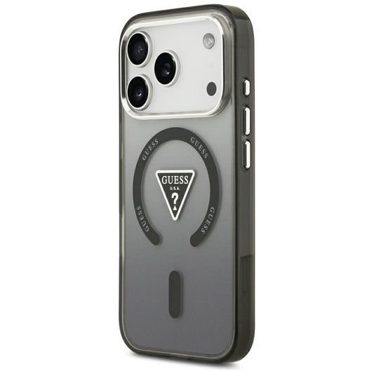 MagSafe-Hülle für Apple iPhone 18 Pro Max / 17 Pro Max, Guess, IML Gradient Triangle Logo, Schwarz