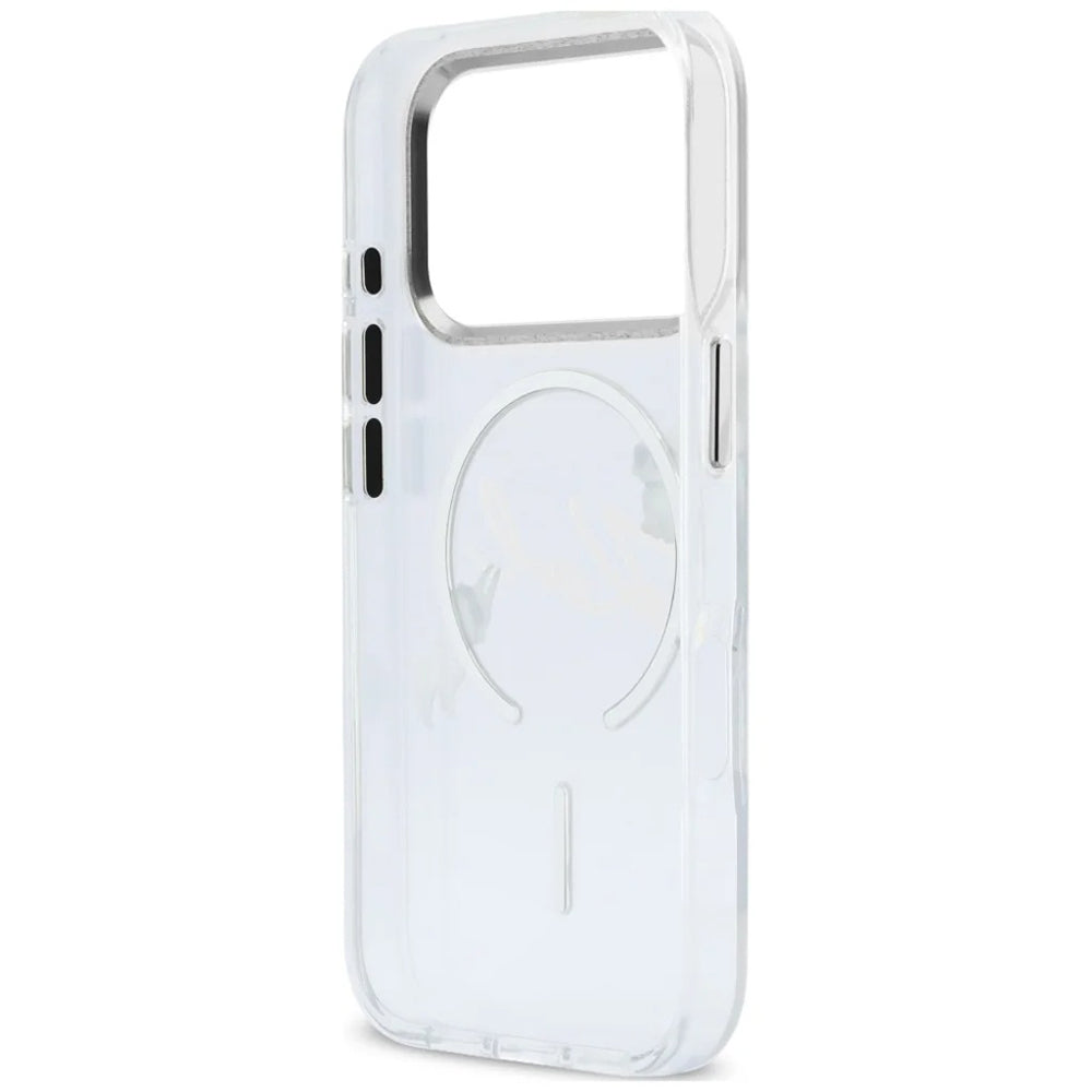 MagSafe-Hülle für Apple iPhone 18 Pro Max / 17 Pro Max, Karl Lagerfeld, IML Choupette Karl Script Logo, Transparent