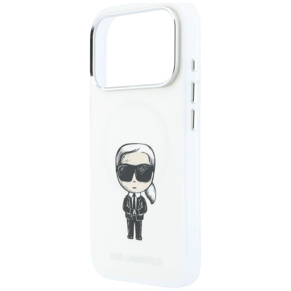 MagSafe-Hülle für Apple iPhone 18 Pro Max / 17 Pro Max, Karl Lagerfeld, IML Ikonik Sketch Print, Beige