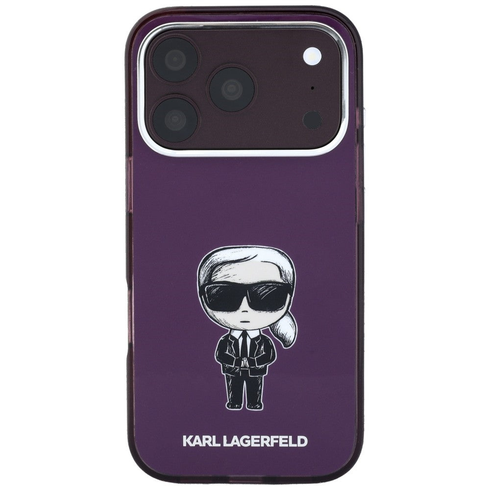 MagSafe-Hülle für Apple iPhone 18 Pro Max / 17 Pro Max, Karl Lagerfeld, IML Ikonik Sketch Print, Weinrot
