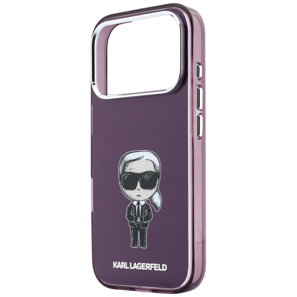 MagSafe-Hülle für Apple iPhone 18 Pro Max / 17 Pro Max, Karl Lagerfeld, IML Ikonik Sketch Print, Weinrot
