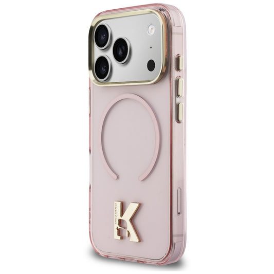 MagSafe-Hülle für Apple iPhone 18 Pro Max / 17 Pro Max, Karl Lagerfeld, IML Karl Head Logo, Rosa