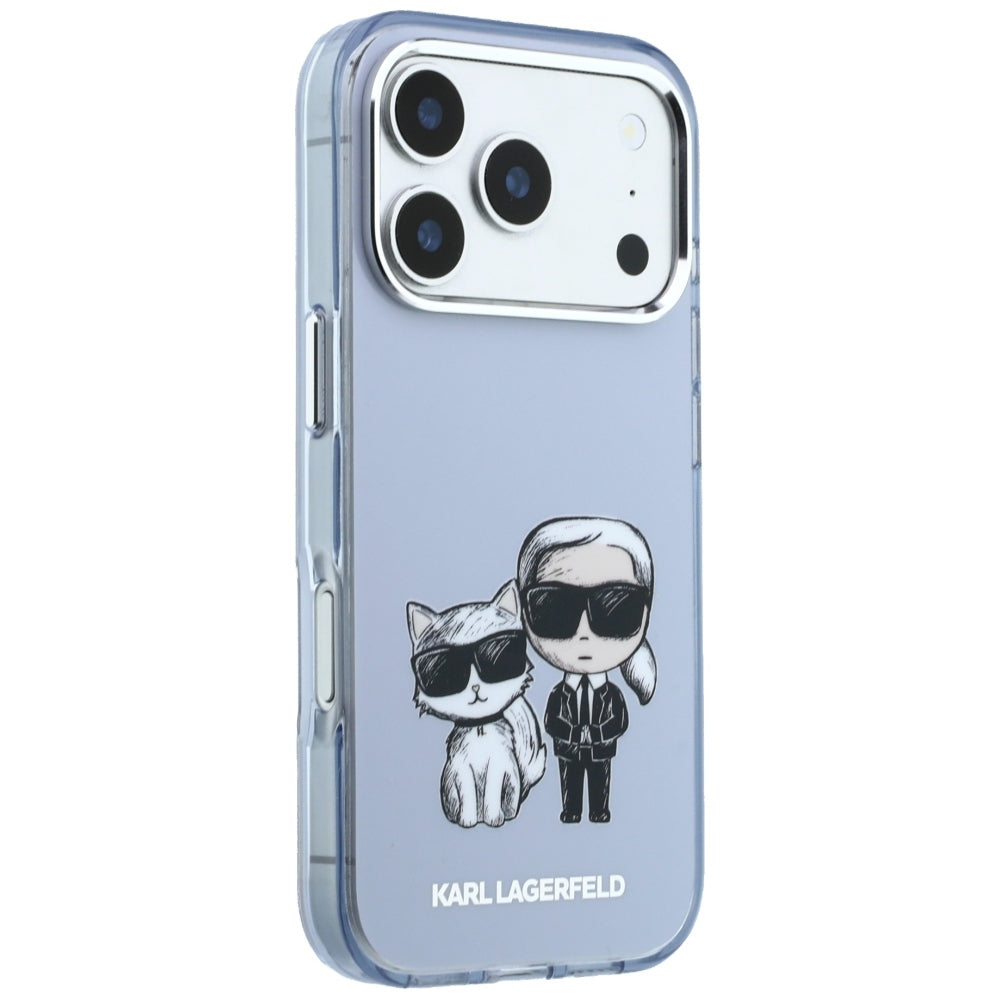 MagSafe-Hülle für Apple iPhone 18 Pro Max / 17 Pro Max, Karl Lagerfeld, IML KC Bodies Sketch Print, Blau