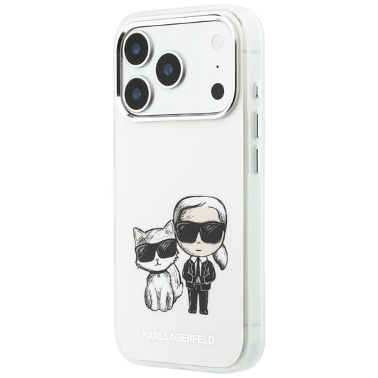 MagSafe-Hülle für Apple iPhone 18 Pro Max / 17 Pro Max, Karl Lagerfeld, IML KC Bodies Sketch Print, Beige