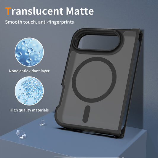 MagSafe-Hülle für Apple iPhone Duo, Techsuit, PureFrost, Satin-Schwarz