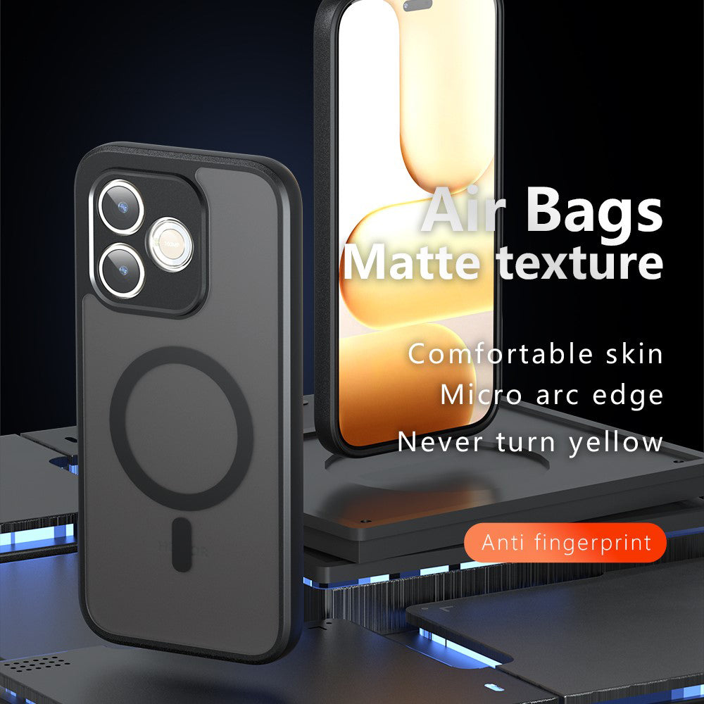 MagSafe Hülle für Honor 600 Lite, Techsuit, PureFrost, Satinschwarz