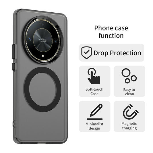 MagSafe-Hülle für Honor Magic6 Lite, Techsuit, CandyCase, Schwarz