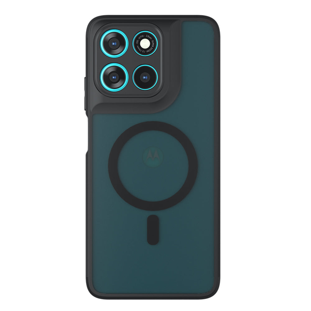 MagSafe Hülle für Motorola Moto G77 / G67, Techsuit, PureFrost, Satinschwarz