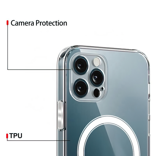 MagSafe-Hülle für Samsung Galaxy A57 5G, OEM, 1800 Gauss, Transparent