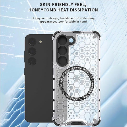 MagSafe-Hülle für Samsung Galaxy A05 A055, Techsuit, HoneyComb Shield, Schwarz