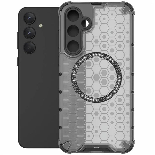MagSafe-Hülle für Samsung Galaxy A35 5G A356, Techsuit, HoneyComb Shield, Schwarz