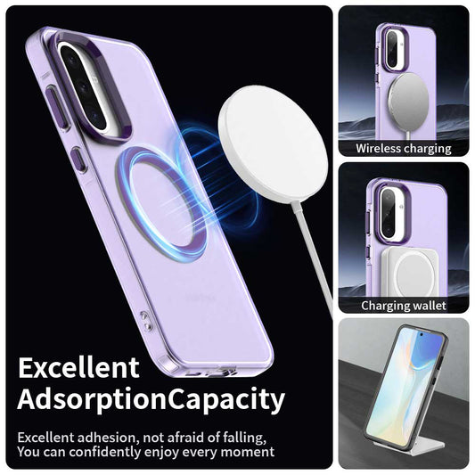 MagSafe-Hülle für Samsung Galaxy A36 A366, Techsuit, CandyCase, Lila