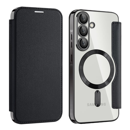 MagSafe Case for Samsung Galaxy A57 5G, Techsuit, SmartMag Book, Black