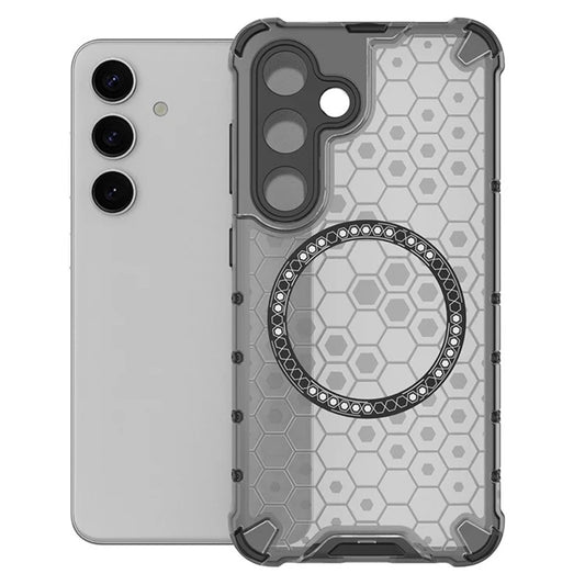 MagSafe-Hülle für Samsung Galaxy S25+ S936, Techsuit, HoneyComb Shield, Schwarz