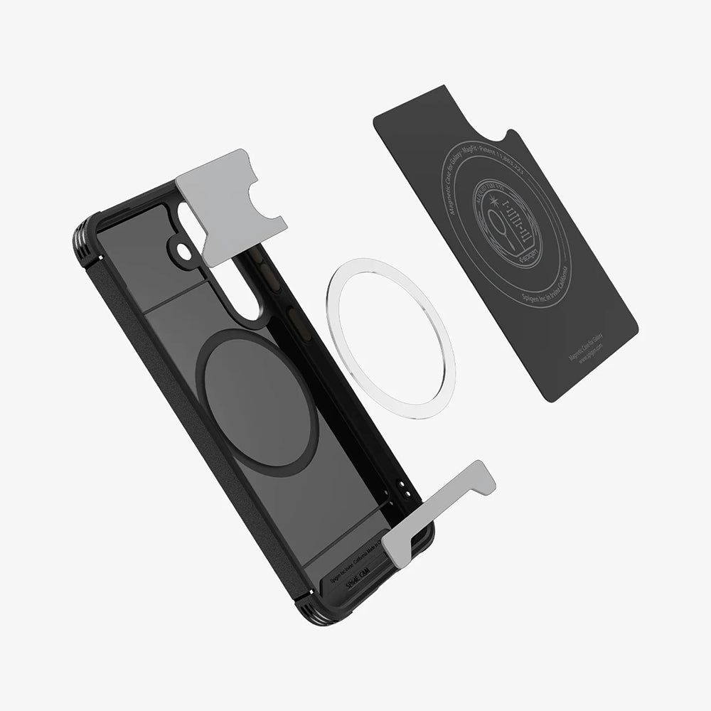 MagSafe Hülle für Samsung Galaxy S25 S931, Spigen, Core Armor, Mattschwarz