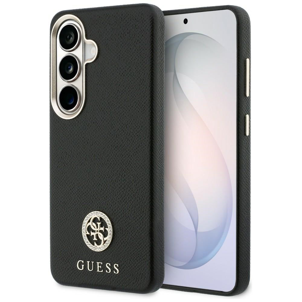 MagSafe Hülle für Samsung Galaxy S26 Plus S947, Guess, Rhinestone Round Logo, Schwarz