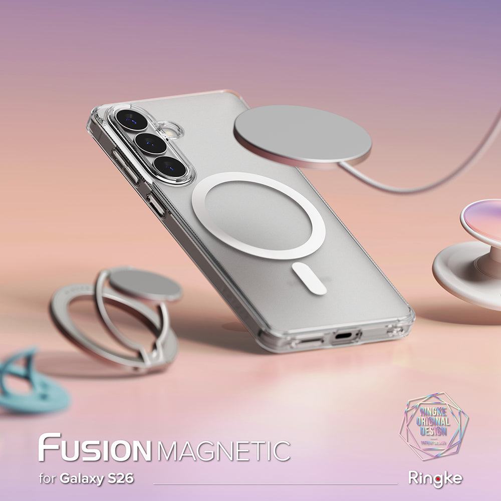MagSafe Hülle für Samsung Galaxy S26 S942, Ringke, Fusion, Matt Transparent