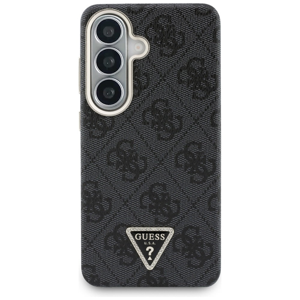MagSafe Hülle für Samsung Galaxy S26 S942, Guess, 4G Triangle Logo, Schwarz