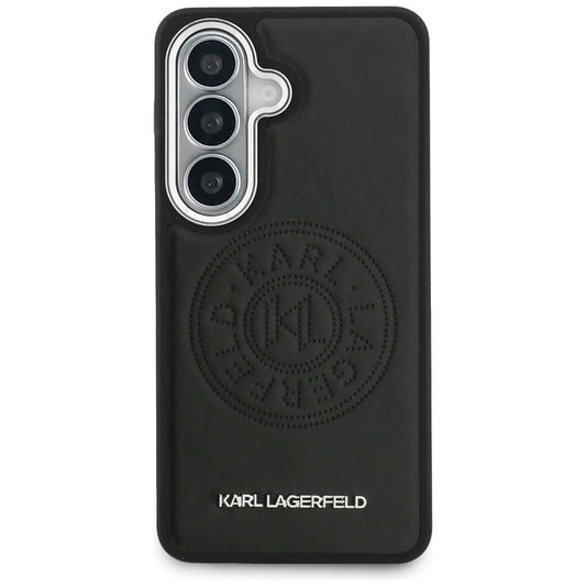 MagSafe Hülle für Samsung Galaxy S26 S942, Karl Lagerfeld, Karl Round Point Logo, Schwarz