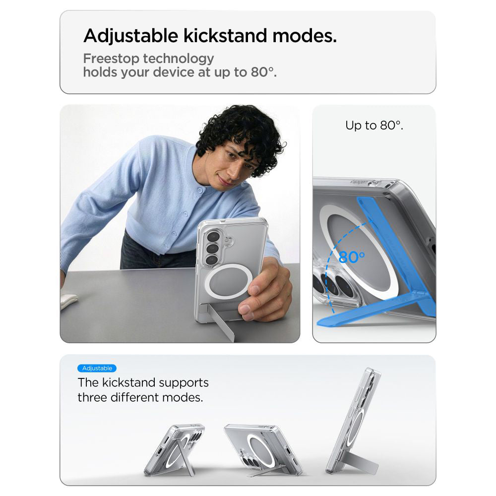 MagSafe Hülle für Samsung Galaxy S26 S942, Spigen, Ultra Hybrid S, Transparent Weiß ACS11061