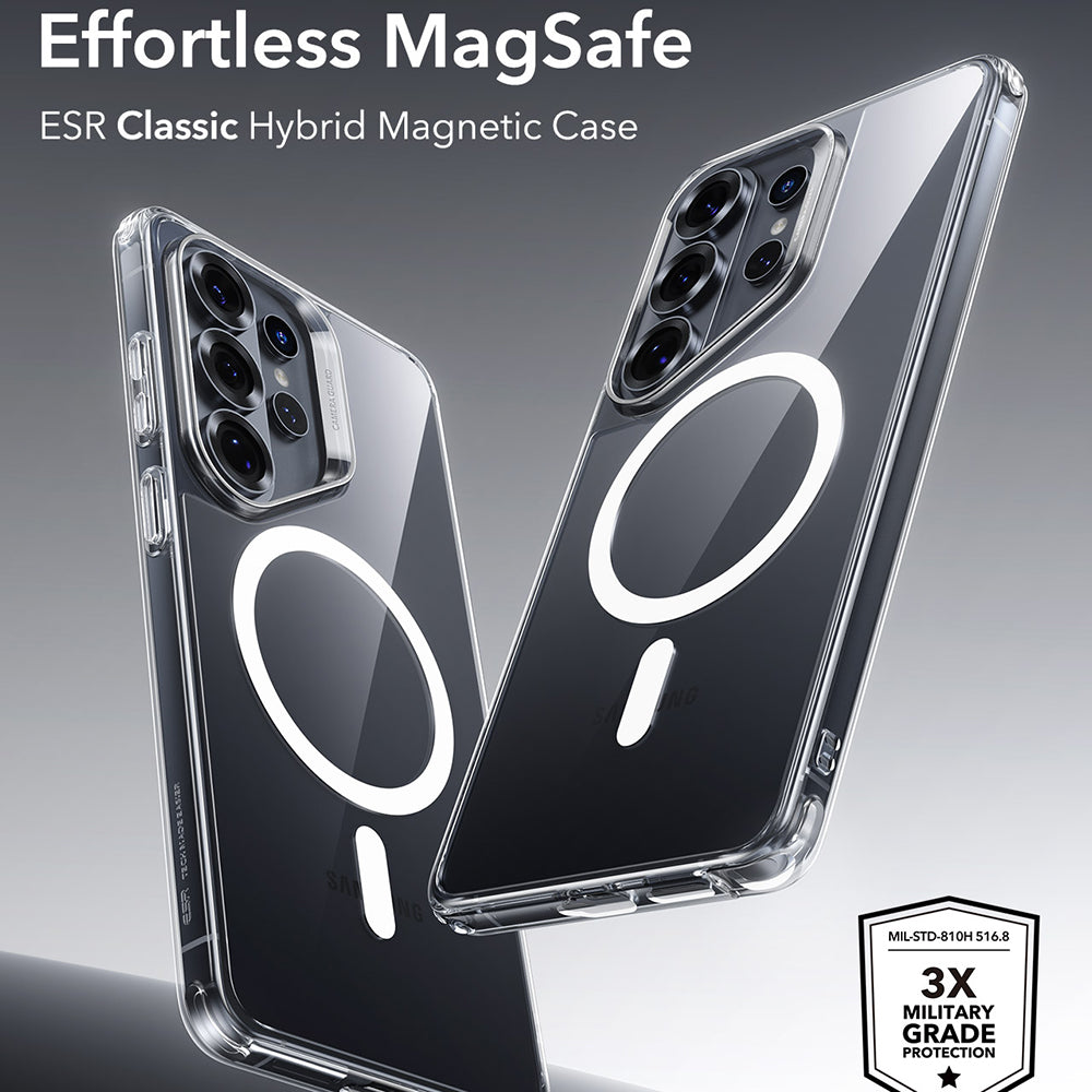 MagSafe Hülle für Samsung Galaxy S26 Ultra S948, ESR, Classic Hybrid, Transparent