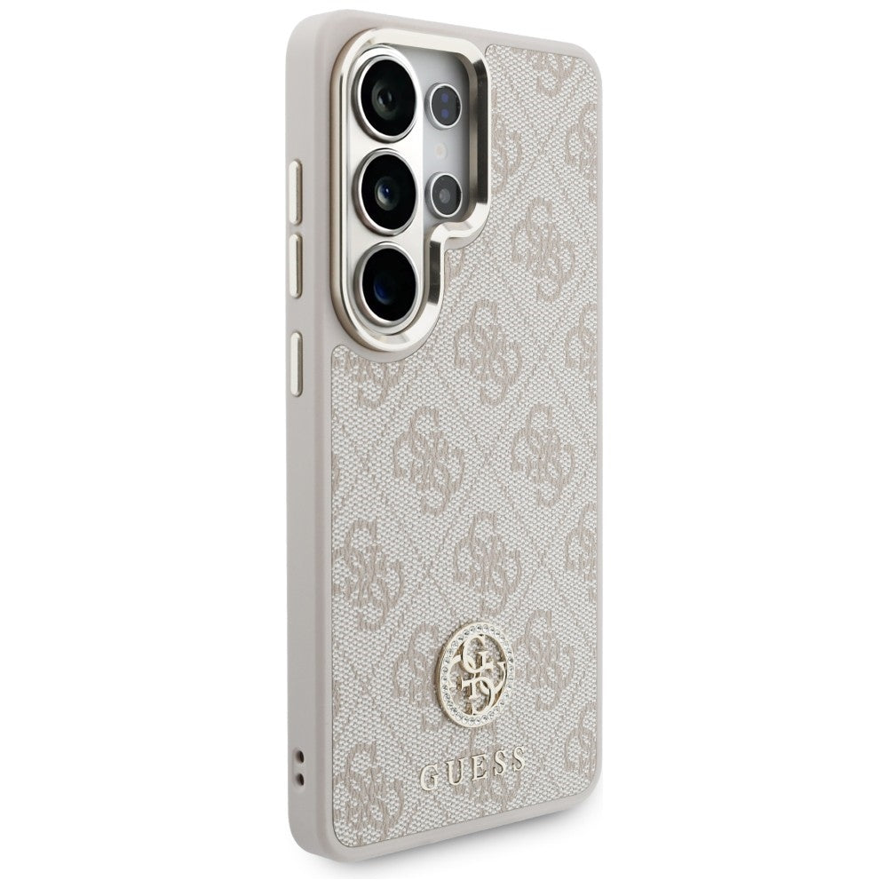 MagSafe Hülle für Samsung Galaxy S26 Ultra S948, GUESS, 4G Big Rhinestone Triangle Strap, Rosa