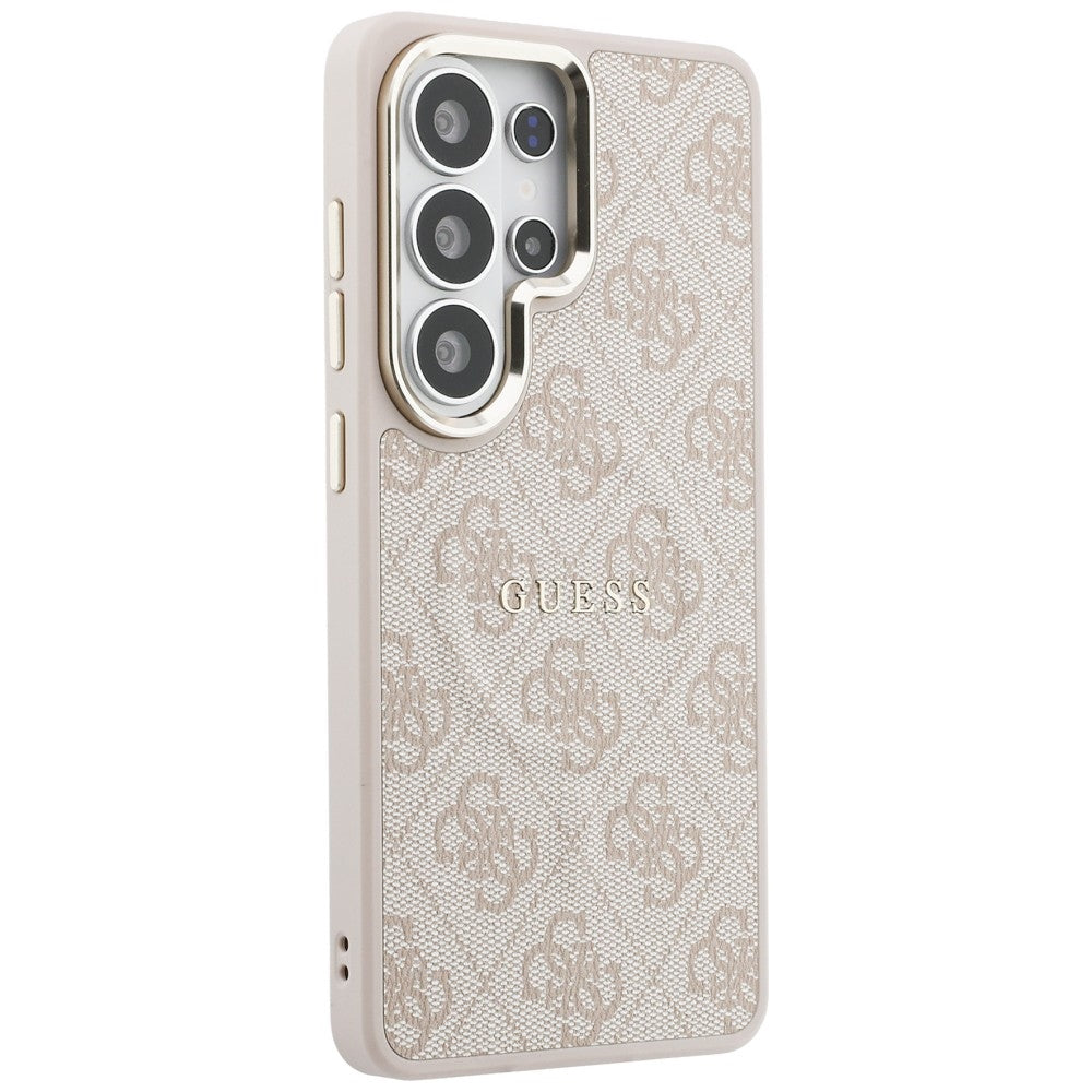 MagSafe Hülle für Samsung Galaxy S26 Ultra S948, Guess, 4G Embossed Ring, Rosa