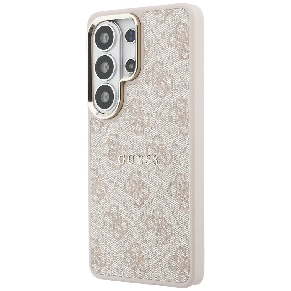 MagSafe Hülle für Samsung Galaxy S26 Ultra S948, Guess, 4G Embossed Ring, Rosa