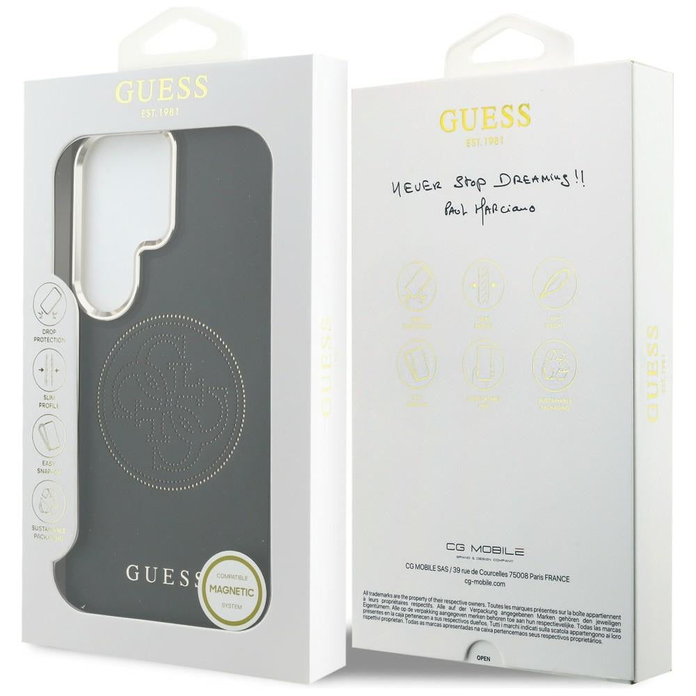 MagSafe Hülle für Samsung Galaxy S26 Ultra S948, Guess, Perforated Logo, Schwarz