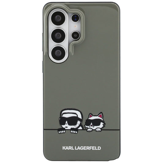 MagSafe Hülle für Samsung Galaxy S26 Ultra S948, Karl Lagerfeld, IML Karl & Choupette Peekaboo Logo, Schwarz